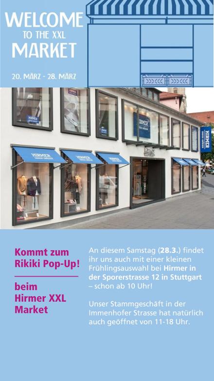 Rikiki Blogpost: 🐰 Pop-up at Hirmer – One Day, Two Worlds