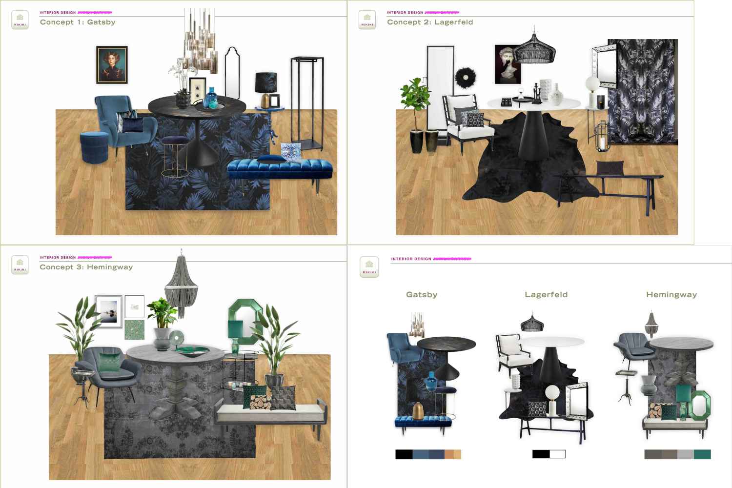 Rikiki Interior Design: Hallway Design: Gatsby, Lagerfeld, or Hemingway?/19,599