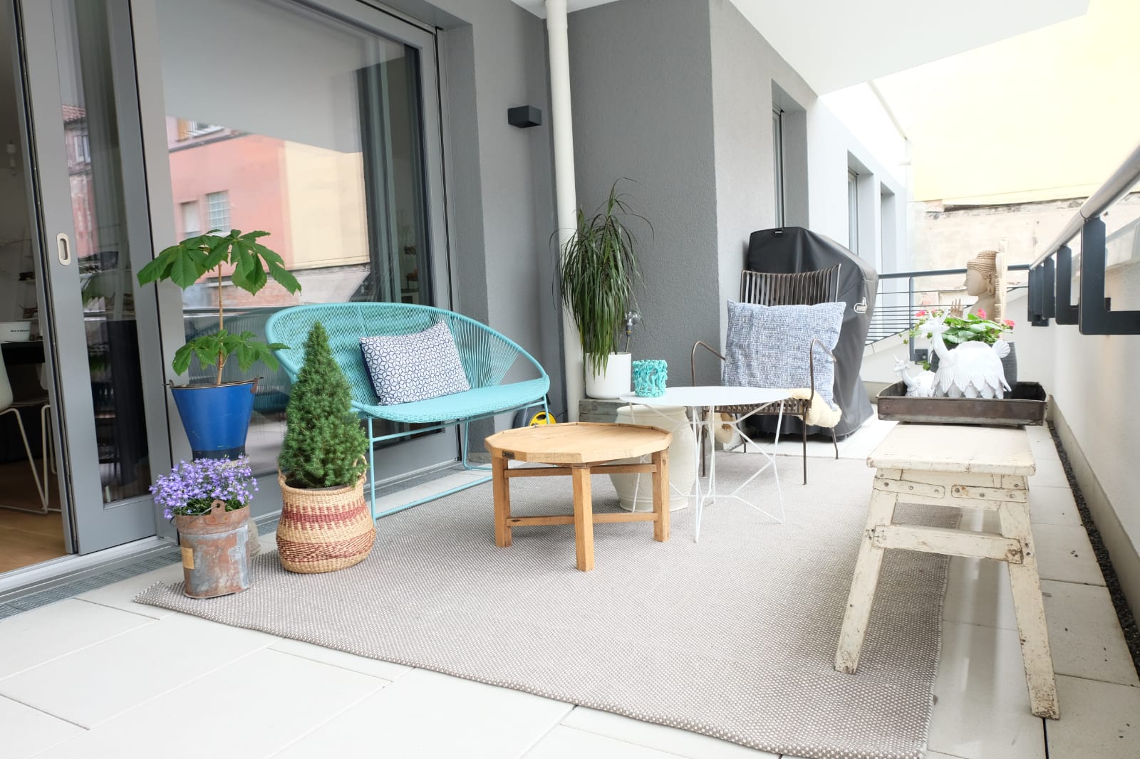 Rikiki Interior Design: Balcony design: Two different tastes, one Balcony/19,745